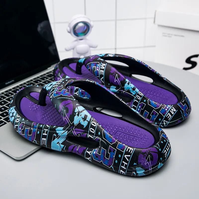 Colorful Creations EVA Quiet Odor Resistant Abrasion Resistant Slip Resistant Flip Flops Unisex Box-12