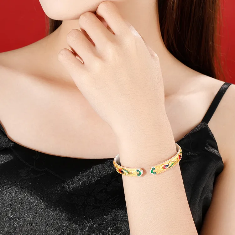 Furunlai 999 Fine Silver Bangles Unisex-4