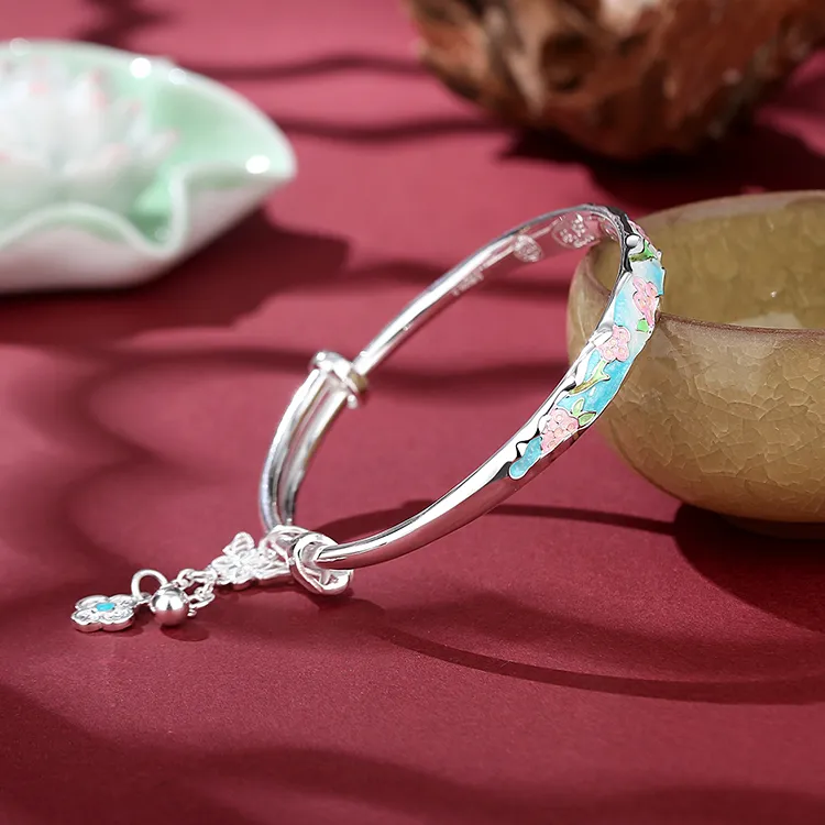 Furunlai 999 Fine Silver Sterling Silver Bracelets Unisex-2