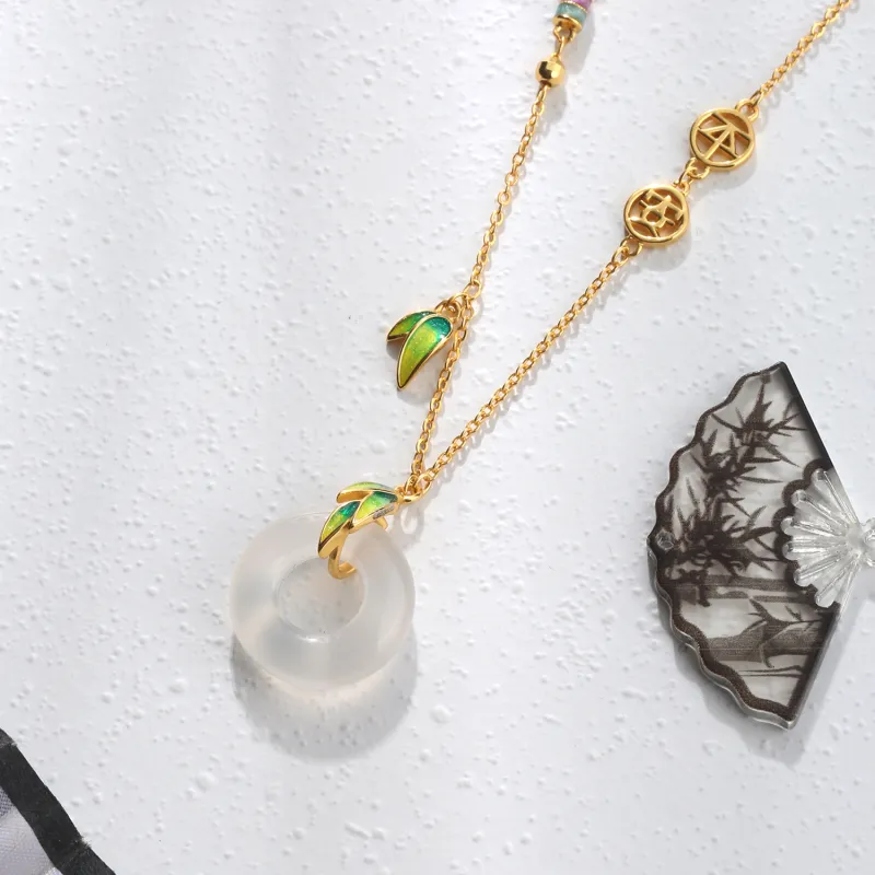 Furunlai Chalcedony Necklaces Unisex-3
