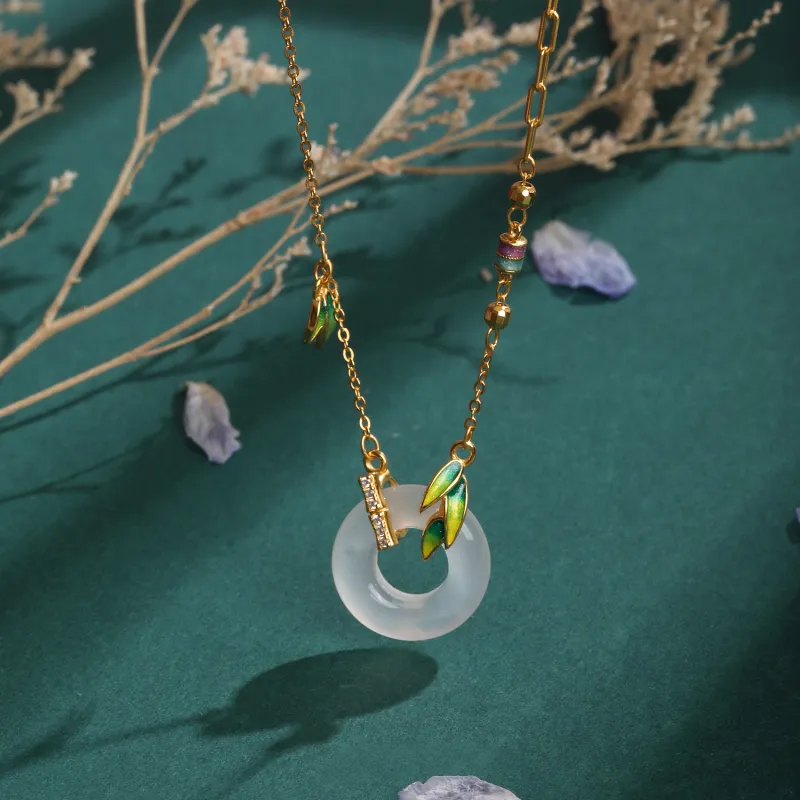 Furunlai Chalcedony Necklaces Unisex-6