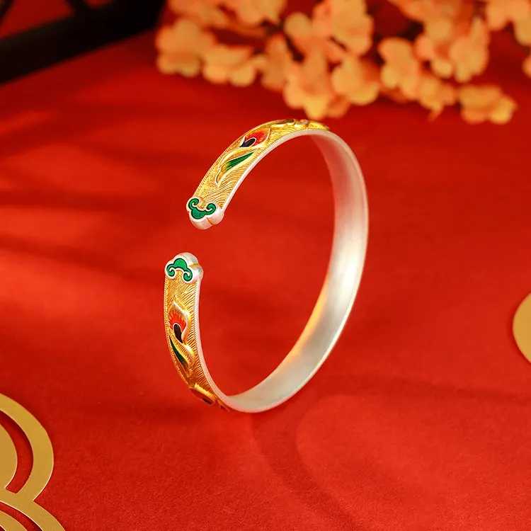 Furunlai 999 Fine Silver Bangles Unisex-1