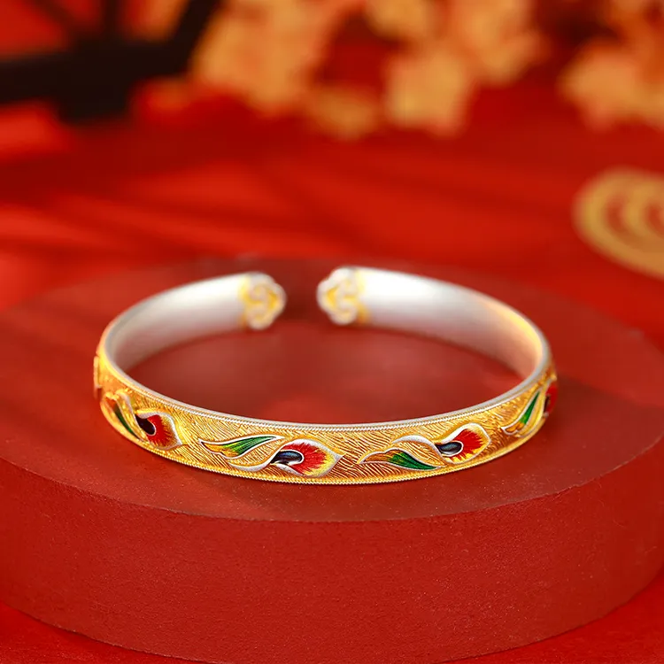 Furunlai 999 Fine Silver Bangles Unisex-2