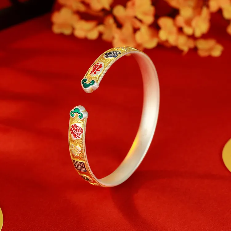 Furunlai S999 Fine Silver Sterling Silver Bracelets Unisex-2