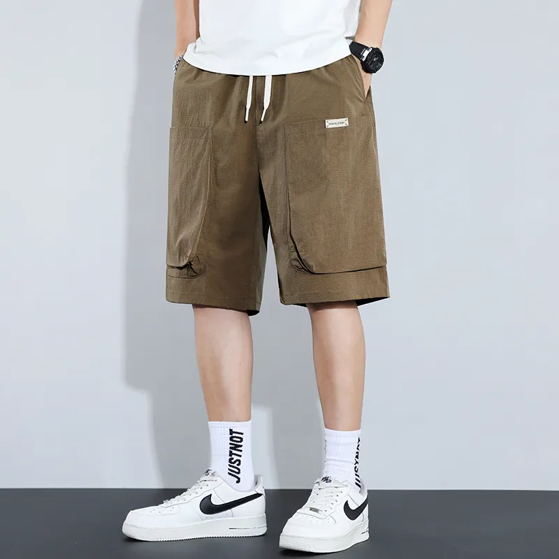 JEANSWEST Casual Shorts Unisex Camel-1