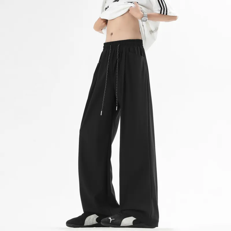 JEANSWEST Casual Pants Unisex Black-4