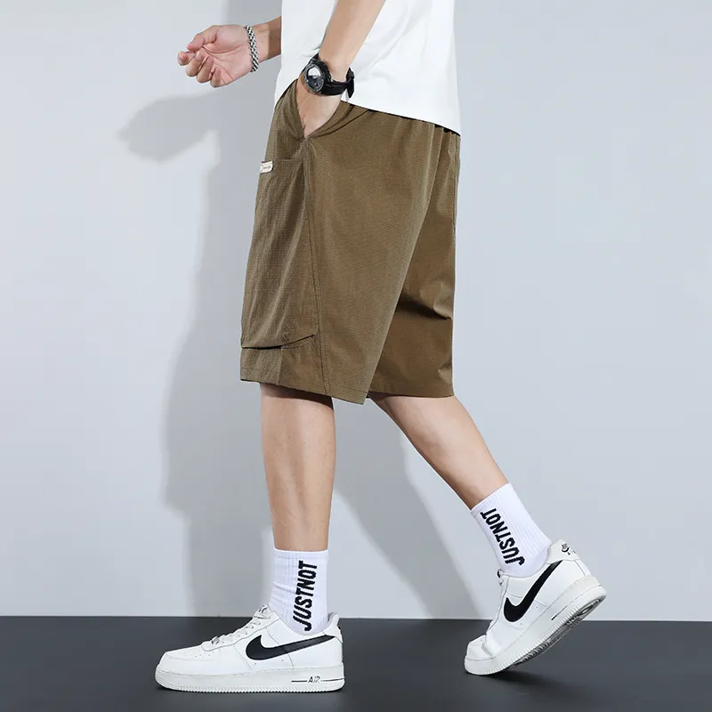 JEANSWEST Casual Shorts Unisex Camel-2