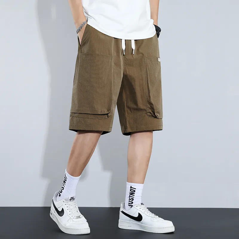 JEANSWEST Casual Shorts Unisex Camel-3