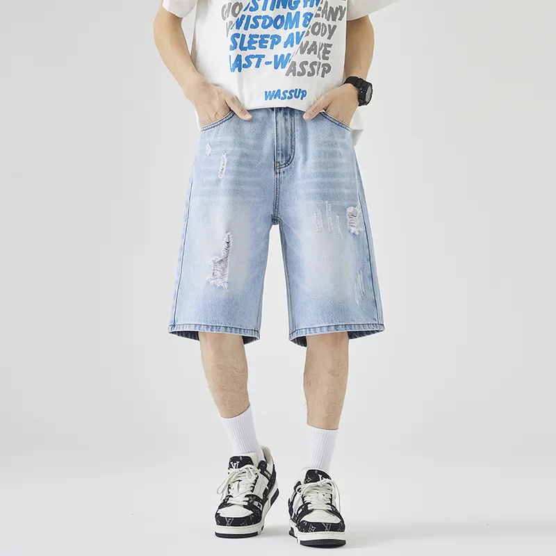 TUCANO Denim Shorts Unisex Light Blue-2