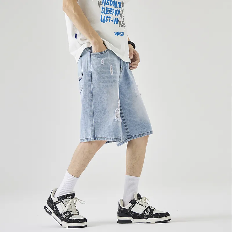 TUCANO Denim Shorts Unisex Light Blue-5