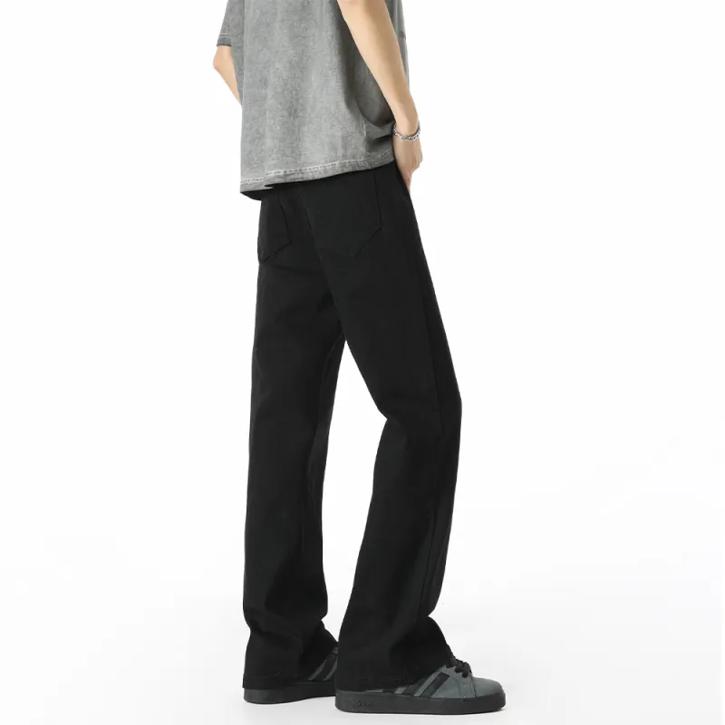 SAME FLOW Jeans Unisex Black Bootcut Stretch Upgraded-2
