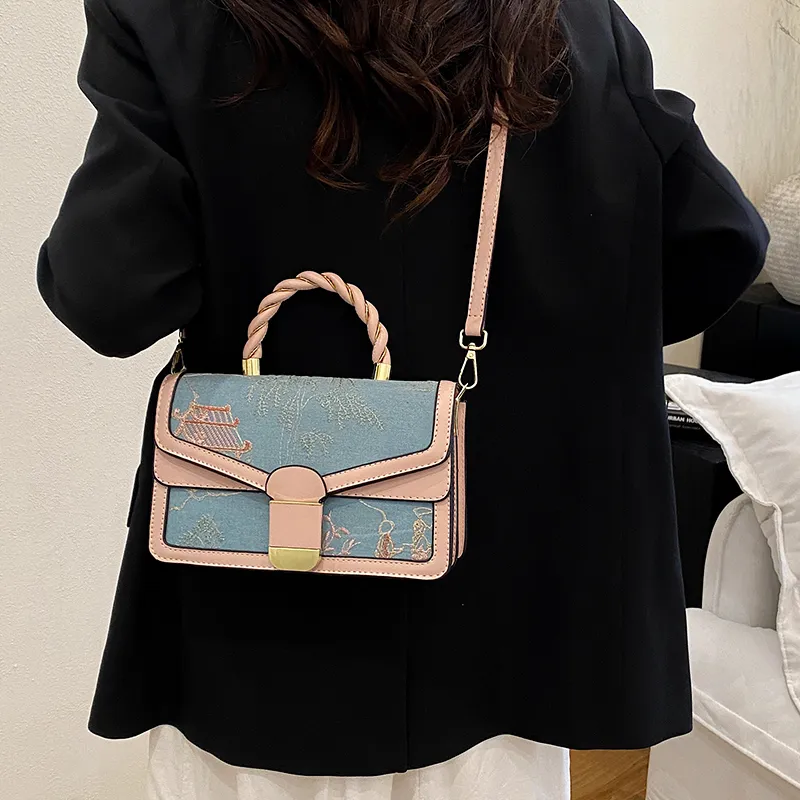 Yalu PU Shoulder Bag, Handbag Women's Black/Pink-6