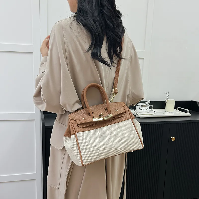 Yalu PU One Shoulder Handbag Women's Khaki/Brown/Green/Black/White/Black-7