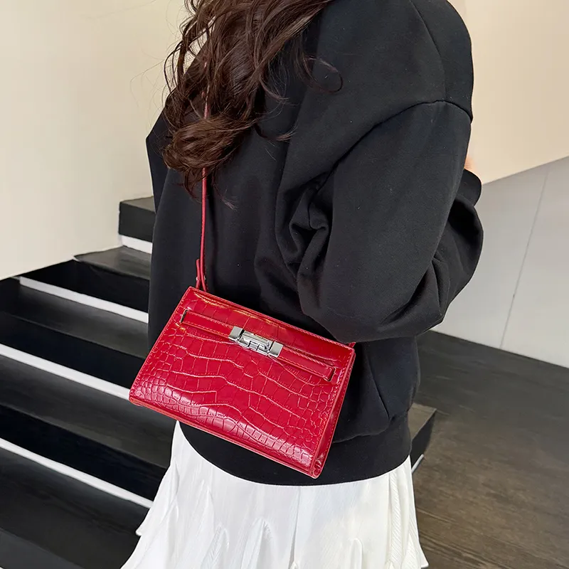 Yalu PU Shoulder Bag, Crossbody Bag Women's Black/Red/Blue/Brown/Pink/White-6