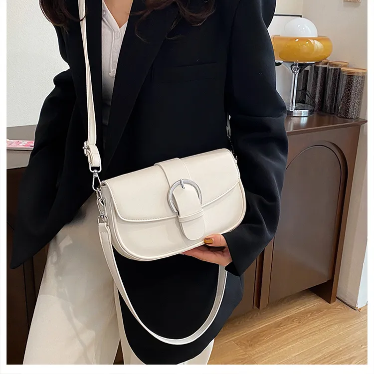 Yalu PU Shoulder Bag Women's White/Black/Khaki/Green/Pink/Brown-1