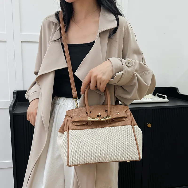 Yalu PU One Shoulder Handbag Women's Khaki/Brown/Green/Black/White/Black-6