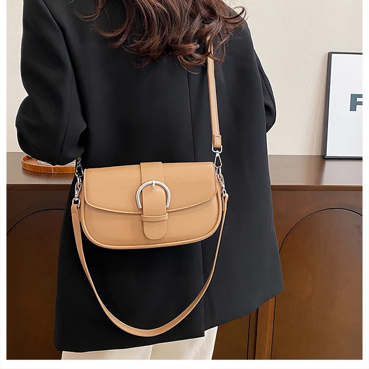 Yalu PU Shoulder Bag Women's White/Black/Khaki/Green/Pink/Brown-9