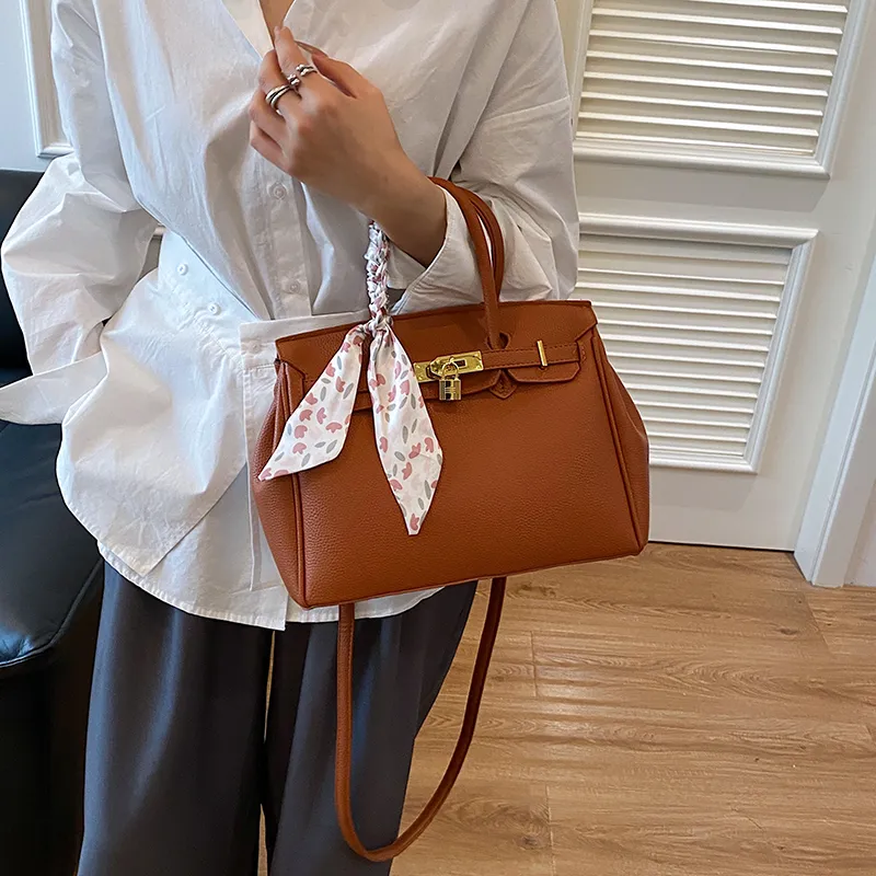 Yalu PU Crossbody One Shoulder Handbag Women's White/Black/Gray/Pink/Brown-14