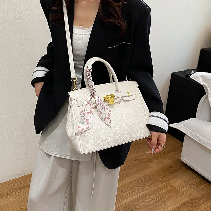Yalu PU Crossbody One Shoulder Handbag Women's White/Black/Gray/Pink/Brown-1
