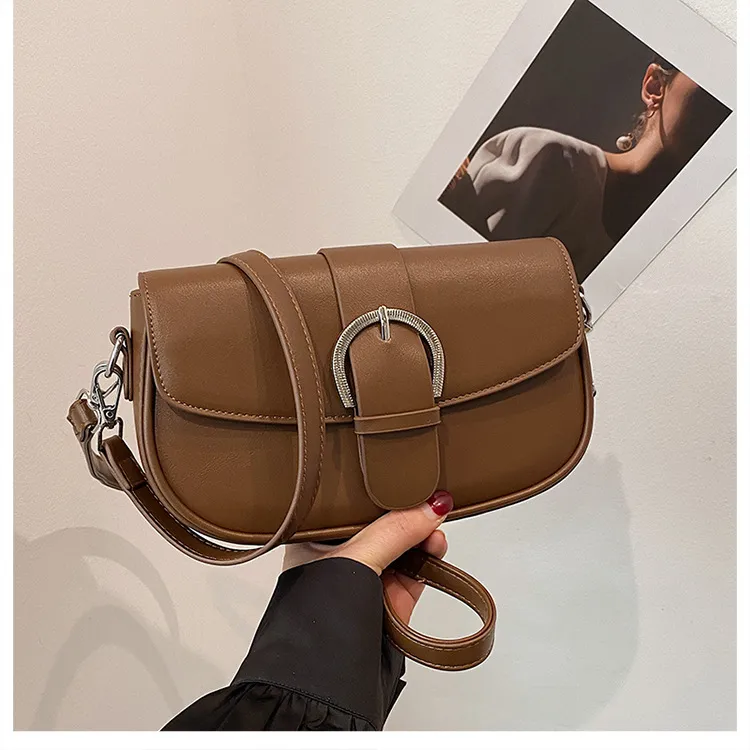 Yalu PU Shoulder Bag Women's White/Black/Khaki/Green/Pink/Brown-28