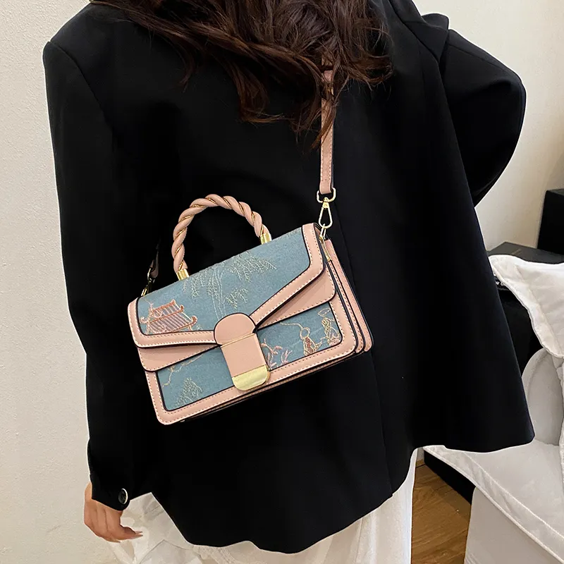 Yalu PU Shoulder Bag, Handbag Women's Black/Pink-7