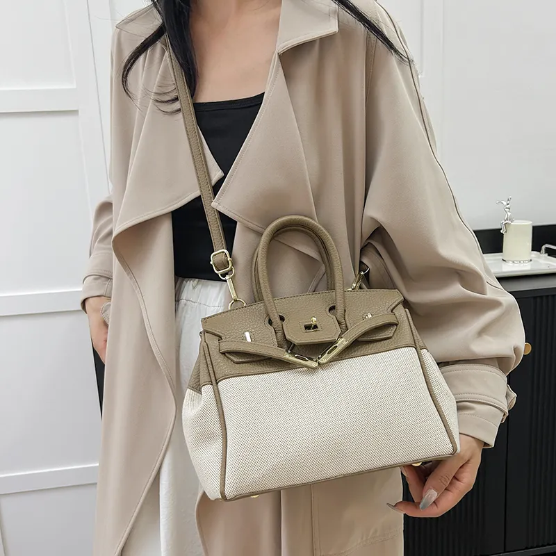 Yalu PU One Shoulder Handbag Women's Khaki/Brown/Green/Black/White/Black-2