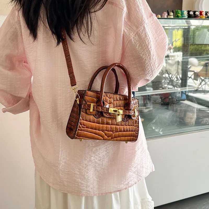 Yalu PU One Shoulder Handbag Women's White/Gray/Black/Khaki/Brown/Pink-18