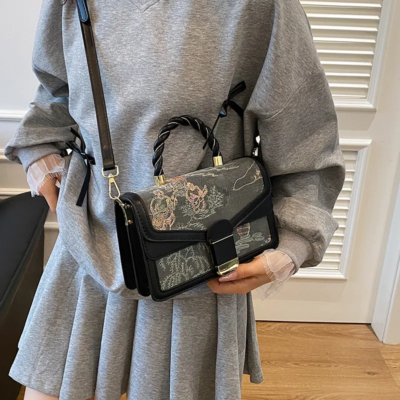 Yalu PU Shoulder Bag, Handbag Women's Black/Pink-2