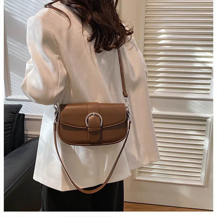 Yalu PU Shoulder Bag Women's White/Black/Khaki/Green/Pink/Brown-27