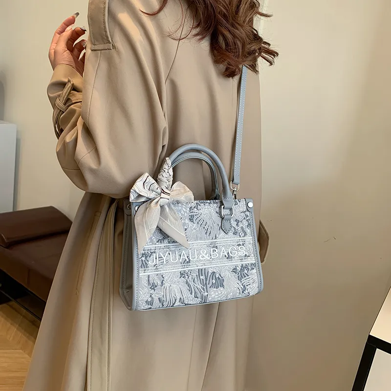 Yalu PU One Shoulder Handbag Women's Gray/Pink/Blue-2