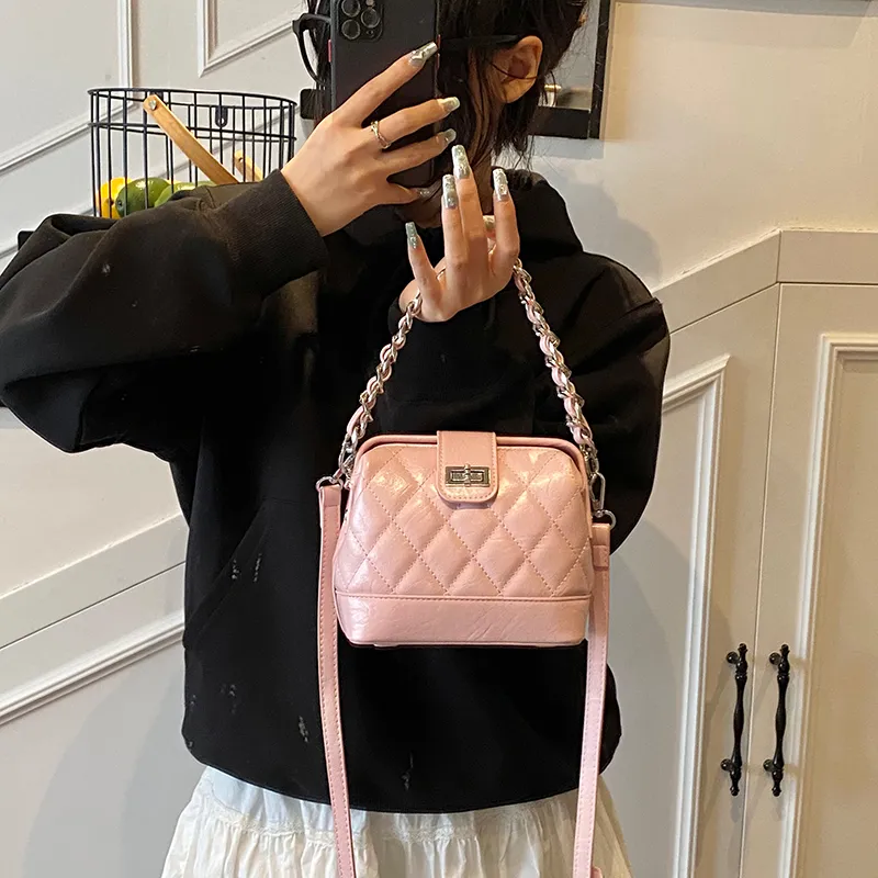 Yalu PU Handbag Women's Ecru/Silver/Black/Pink/Yellow-18