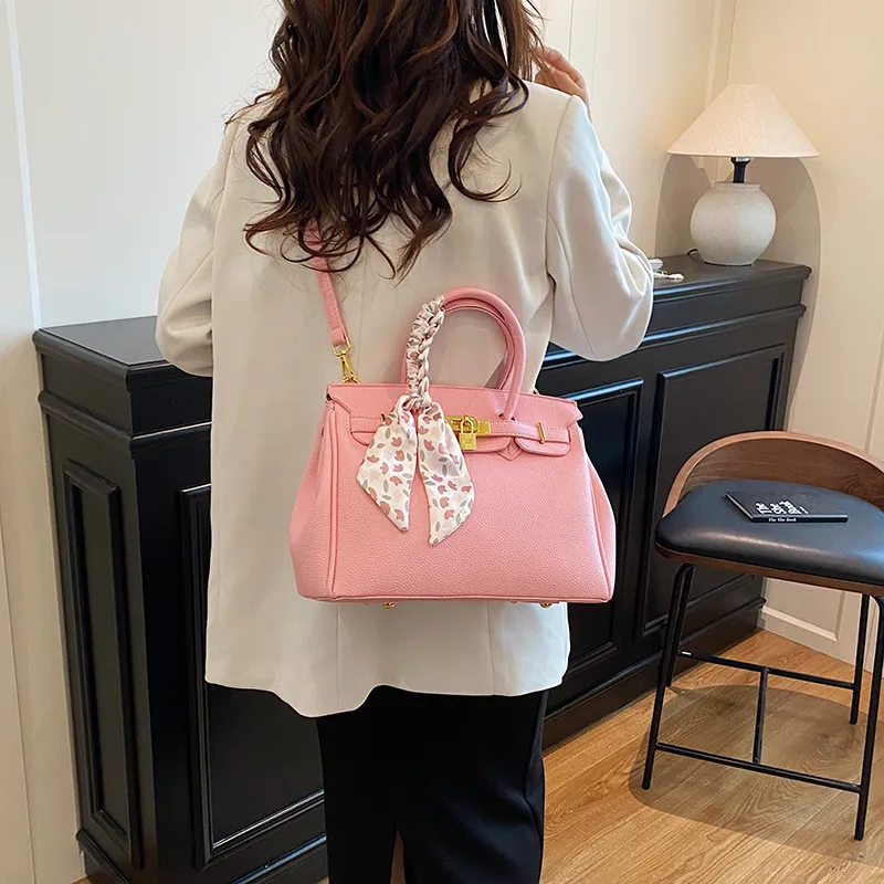 Yalu PU Crossbody One Shoulder Handbag Women's White/Black/Gray/Pink/Brown-11