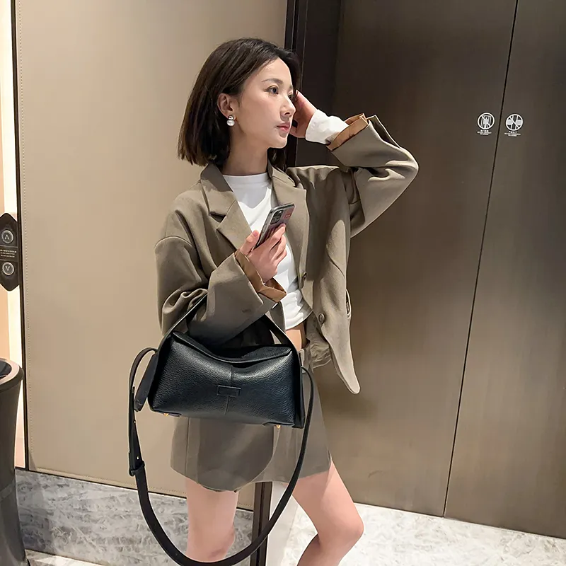 Yalu PU Crossbody Bag Regular Women's Blue/Khaki/Black/Gray-11