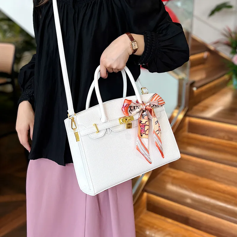 Yalu PU One Shoulder Handbag Women's White/Gray/Black/Khaki/Brown-1