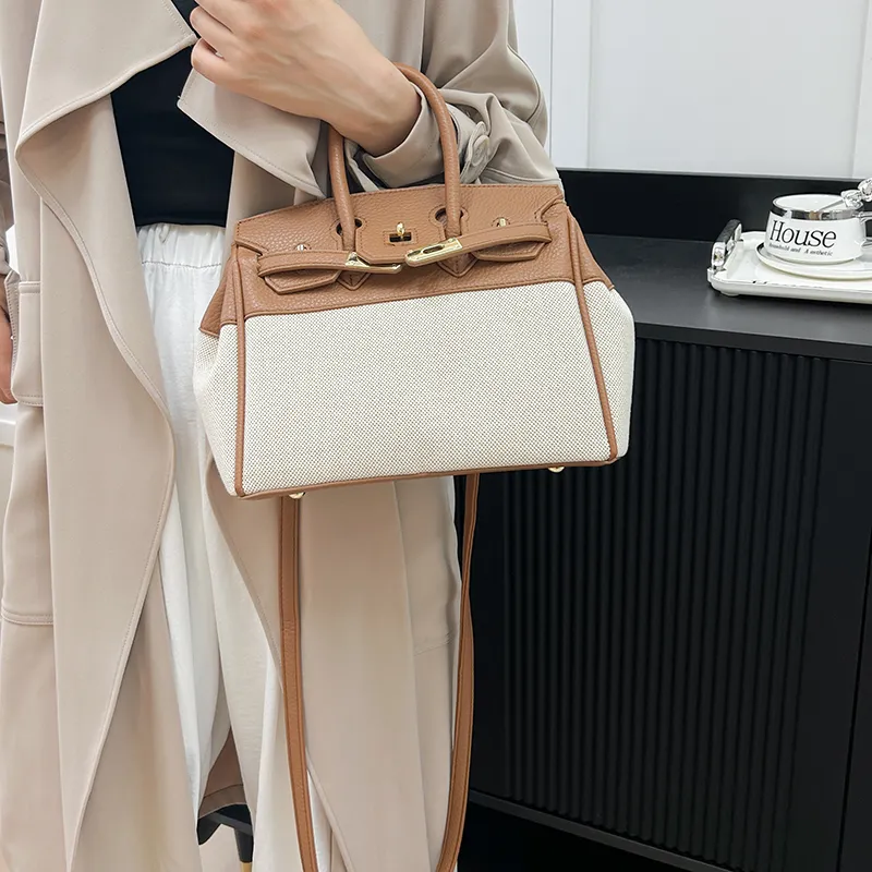 Yalu PU One Shoulder Handbag Women's Khaki/Brown/Green/Black/White/Black-5