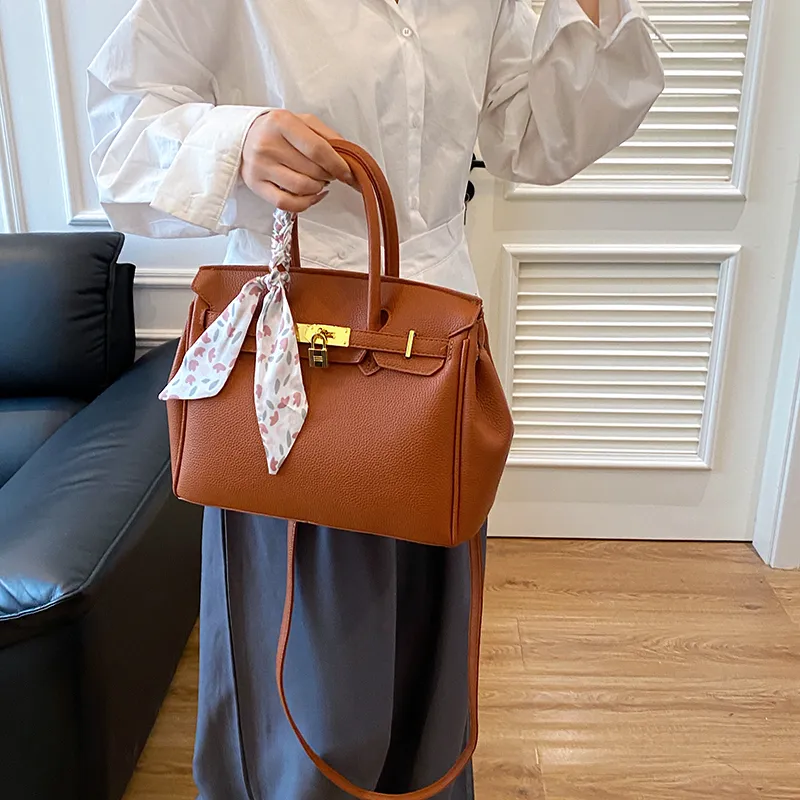 Yalu PU Crossbody One Shoulder Handbag Women's White/Black/Gray/Pink/Brown-15