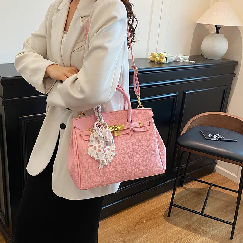 Yalu PU Crossbody One Shoulder Handbag Women's White/Black/Gray/Pink/Brown-12