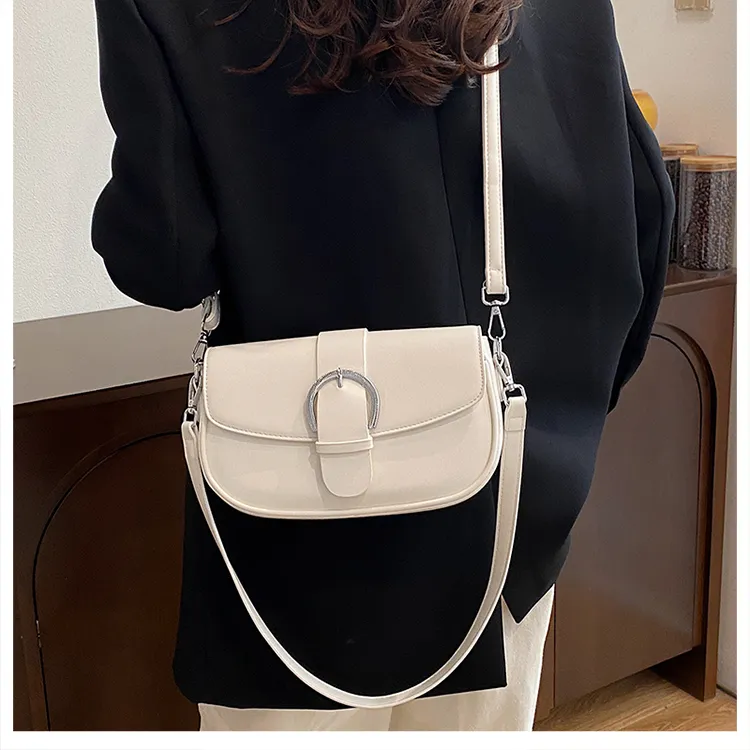 Yalu PU Shoulder Bag Women's White/Black/Khaki/Green/Pink/Brown-2