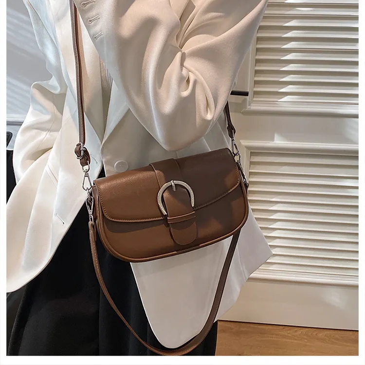 Yalu PU Shoulder Bag Women's White/Black/Khaki/Green/Pink/Brown-26