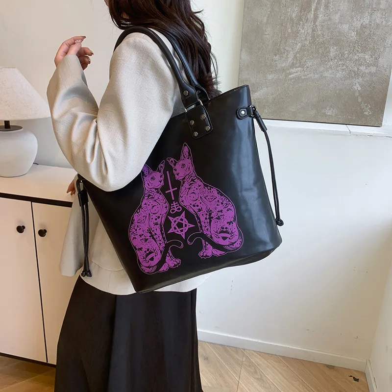 Yalu PU One Shoulder Handbag Women's White/Purple-1