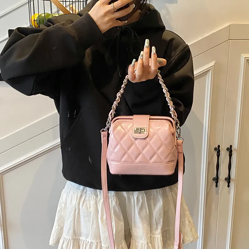Yalu PU Handbag Women's Ecru/Silver/Black/Pink/Yellow-17