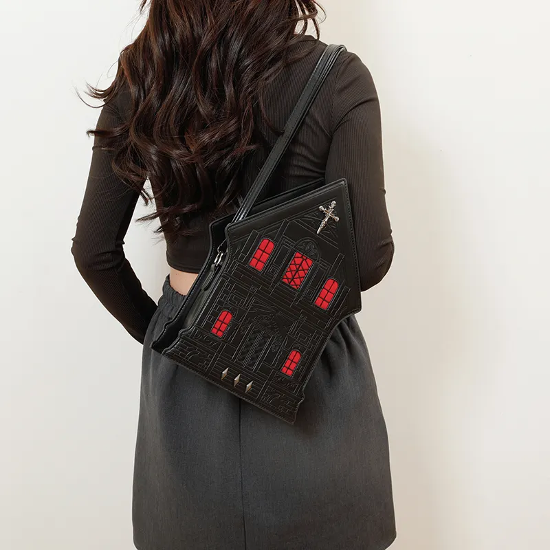 Yalu PU One Shoulder Handbag Women's Red/Blue-3
