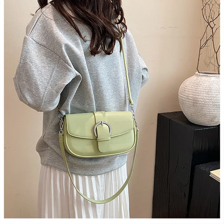 Yalu PU Shoulder Bag Women's White/Black/Khaki/Green/Pink/Brown-15