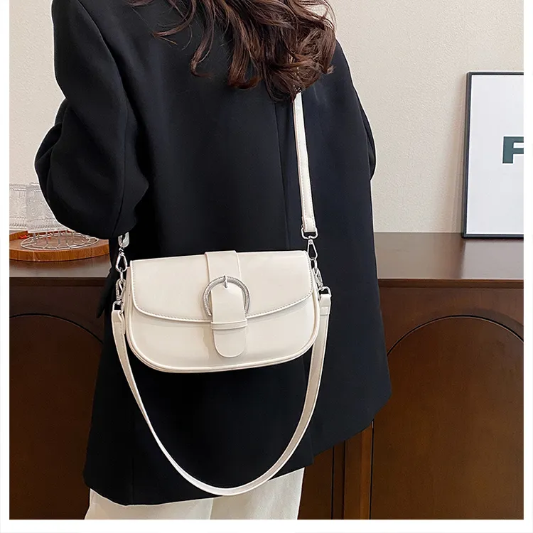Yalu PU Shoulder Bag Women's White/Black/Khaki/Green/Pink/Brown-3