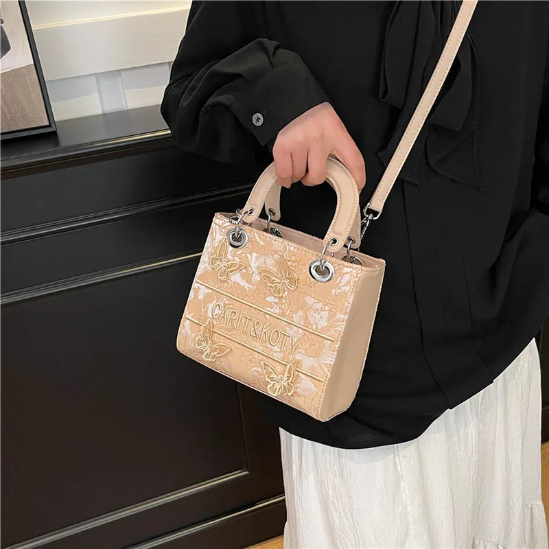 Yalu PU Handbag Regular Women's White/Black/Pink/Khaki-10
