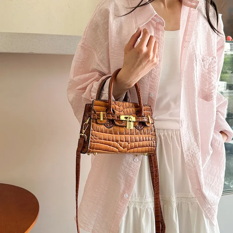 Yalu PU One Shoulder Handbag Women's White/Gray/Black/Khaki/Brown/Pink-19