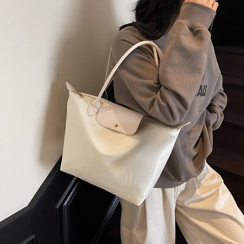 Yalu Fabric Handbag, Shoulder Bag Women's White/Khaki/Black-4