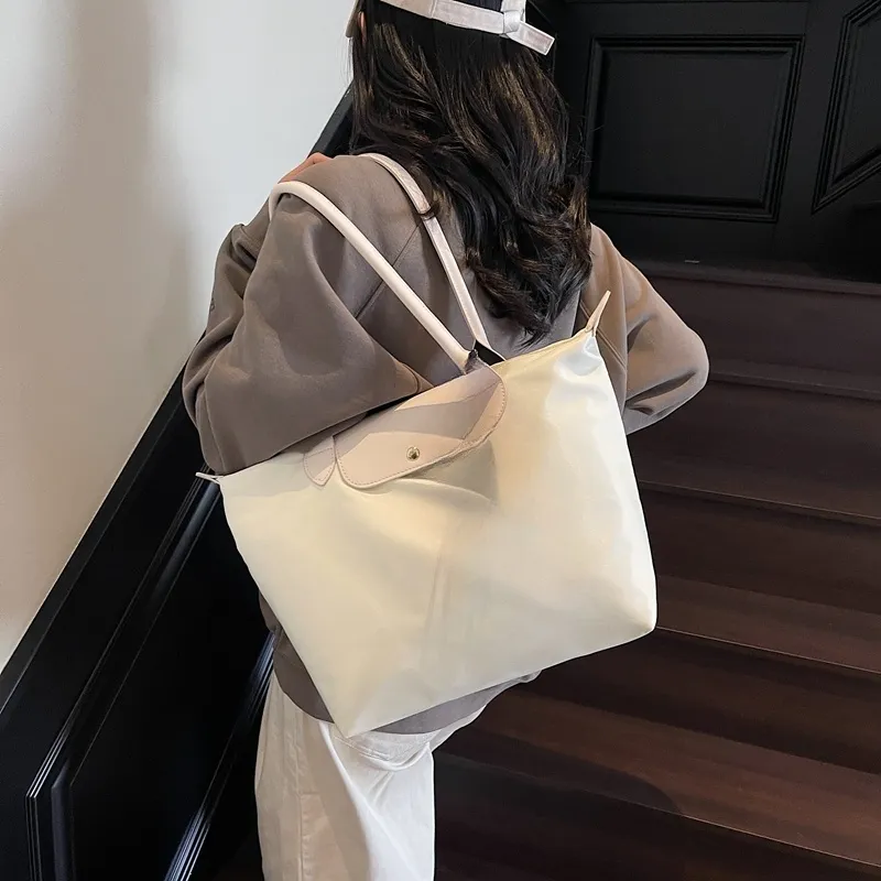 Yalu Fabric Handbag, Shoulder Bag Women's White/Khaki/Black-2