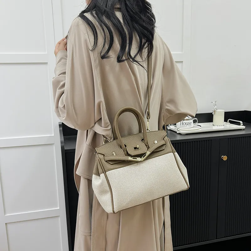 Yalu PU One Shoulder Handbag Women's Khaki/Brown/Green/Black/White/Black-3