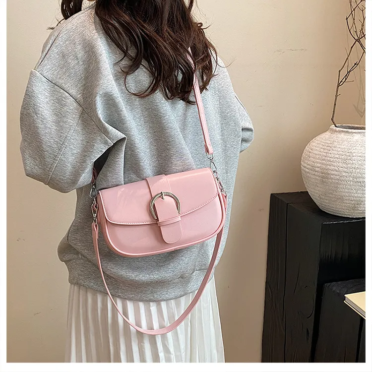 Yalu PU Shoulder Bag Women's White/Black/Khaki/Green/Pink/Brown-21